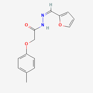 molecular formula C14H14N2O3 B3856426 N-[(Z)-furan-2-ylmethylideneamino]-2-(4-methylphenoxy)acetamide 