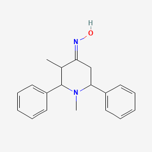 molecular formula C19H22N2O B3856484 N-[(4E)-1,3-DIMETHYL-2,6-DIPHENYLPIPERIDIN-4-YLIDENE]HYDROXYLAMINE 