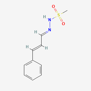molecular formula C10H12N2O2S B3856631 N-[(E)-[(E)-3-phenylprop-2-enylidene]amino]methanesulfonamide 