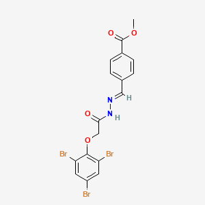 B3856633 methyl 4-{2-[(2,4,6-tribromophenoxy)acetyl]carbonohydrazonoyl}benzoate CAS No. 5476-00-6