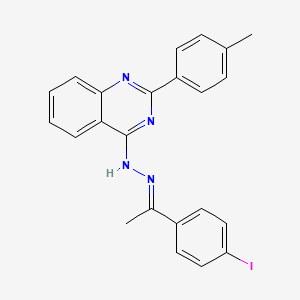 molecular formula C23H19IN4 B3856715 N-[(E)-1-(4-iodophenyl)ethylideneamino]-2-(4-methylphenyl)quinazolin-4-amine 
