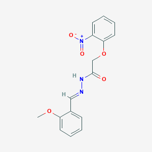 molecular formula C16H15N3O5 B3856726 N'-[(E)-(2-methoxyphenyl)methylidene]-2-(2-nitrophenoxy)acetohydrazide 