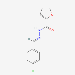 molecular formula C12H9ClN2O2 B3856899 N'-[(E)-(4-chlorophenyl)methylidene]furan-2-carbohydrazide 