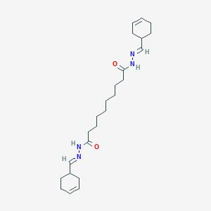 molecular formula C24H38N4O2 B3856906 N,N'-bis[(E)-cyclohex-3-en-1-ylmethylideneamino]decanediamide 