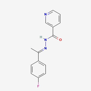 molecular formula C14H12FN3O B3856911 N'-[(1E)-1-(4-fluorophenyl)ethylidene]pyridine-3-carbohydrazide 
