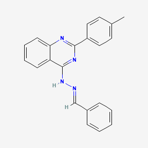 molecular formula C22H18N4 B3856965 N-[(E)-benzylideneamino]-2-(4-methylphenyl)quinazolin-4-amine 