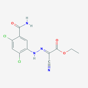 ethyl {[5-(aminocarbonyl)-2,4-dichlorophenyl]hydrazono}(cyano)acetate