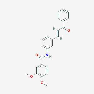 3,4-dimethoxy-N-[3-(3-oxo-3-phenyl-1-propen-1-yl)phenyl]benzamide