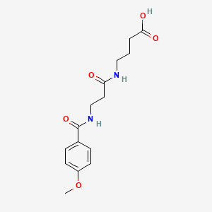 molecular formula C15H20N2O5 B3857015 4-{[N-(4-methoxybenzoyl)-beta-alanyl]amino}butanoic acid CAS No. 5477-99-6