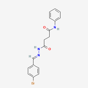 4-[2-(4-bromobenzylidene)hydrazino]-4-oxo-N-phenylbutanamide