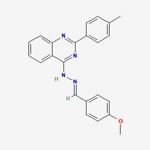 molecular formula C23H20N4O B3857028 N-[(E)-(4-methoxyphenyl)methylideneamino]-2-(4-methylphenyl)quinazolin-4-amine 