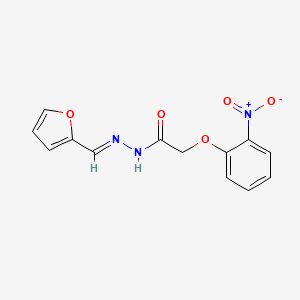 molecular formula C13H11N3O5 B3857029 N'-[(E)-furan-2-ylmethylidene]-2-(2-nitrophenoxy)acetohydrazide 