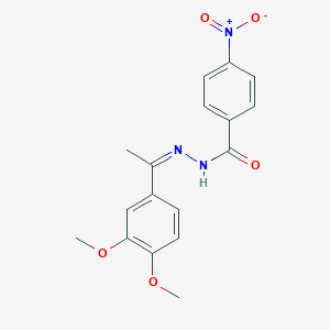 molecular formula C17H17N3O5 B3857062 N-[(Z)-1-(3,4-dimethoxyphenyl)ethylideneamino]-4-nitrobenzamide 