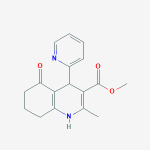 molecular formula C17H18N2O3 B3857075 Methyl 2-methyl-5-oxo-4-(pyridin-2-yl)-1,4,5,6,7,8-hexahydroquinoline-3-carboxylate 