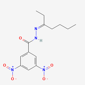 molecular formula C14H18N4O5 B3857102 N-[(Z)-heptan-3-ylideneamino]-3,5-dinitrobenzamide 