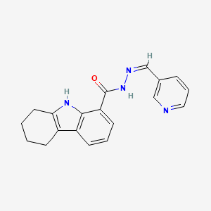 molecular formula C19H18N4O B3857115 N-[(Z)-pyridin-3-ylmethylideneamino]-6,7,8,9-tetrahydro-5H-carbazole-1-carboxamide 