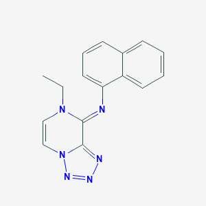 molecular formula C16H14N6 B385713 N-(7-ethyltetraazolo[1,5-a]pyrazin-8(7H)-ylidene)-N-(1-naphthyl)amine 