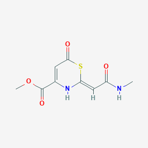 molecular formula C9H10N2O4S B385733 methyl 2-[2-(methylamino)-2-oxoethylidene]-6-oxo-3,6-dihydro-2H-1,3-thiazine-4-carboxylate 