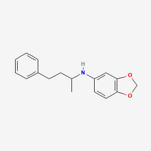 molecular formula C17H19NO2 B3857331 N-(4-phenylbutan-2-yl)-1,3-benzodioxol-5-amine 