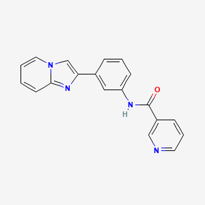 molecular formula C19H14N4O B3857370 N-(3-imidazo[1,2-a]pyridin-2-ylphenyl)pyridine-3-carboxamide 