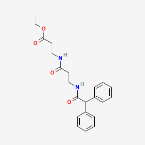 molecular formula C22H26N2O4 B3857394 Ethyl 3-[3-[(2,2-diphenylacetyl)amino]propanoylamino]propanoate CAS No. 5479-77-6