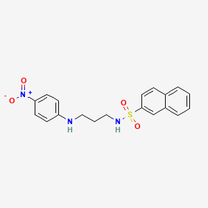 molecular formula C19H19N3O4S B3857703 N-[3-(4-NITROANILINO)PROPYL]-2-NAPHTHALENESULFONAMIDE 