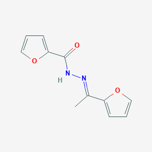 molecular formula C11H10N2O3 B3857783 N'-[(1E)-1-(furan-2-yl)ethylidene]furan-2-carbohydrazide 