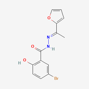 molecular formula C13H11BrN2O3 B3857795 5-bromo-N-[(E)-1-(furan-2-yl)ethylideneamino]-2-hydroxybenzamide 