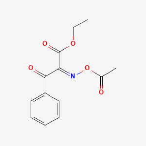 molecular formula C13H13NO5 B3857823 ethyl (2Z)-2-acetyloxyimino-3-oxo-3-phenylpropanoate 