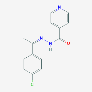 molecular formula C14H12ClN3O B385786 N-[(Z)-1-(4-chlorophenyl)ethylideneamino]pyridine-4-carboxamide 
