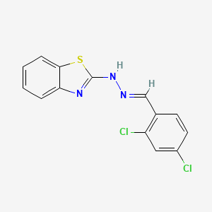 molecular formula C14H9Cl2N3S B3857896 2,4-Dichlorobenzaldehyde 2-benzothiazolylhydrazone CAS No. 73664-52-5