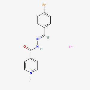 molecular formula C14H13BrIN3O B3857921 N-[(E)-(4-bromophenyl)methylideneamino]-1-methylpyridin-1-ium-4-carboxamide;iodide 