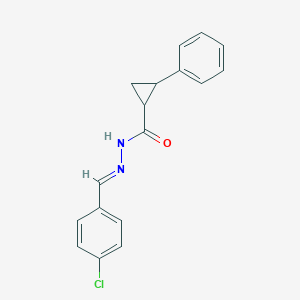 molecular formula C17H15ClN2O B385794 N'-(4-chlorobenzylidene)-2-phenylcyclopropanecarbohydrazide 