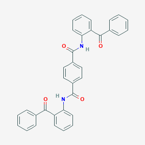 molecular formula C34H24N2O4 B385795 N~1~,N~4~-bis(2-benzoylphenyl)terephthalamide 