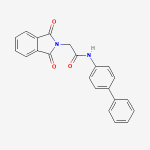 molecular formula C22H16N2O3 B3857958 N-BIPHENYL-4-YL-2-(1,3-DIOXO-1,3-DIHYDRO-2H-ISOINDOL-2-YL)ACETAMIDE 