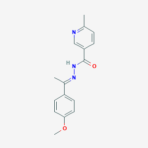 molecular formula C16H17N3O2 B385802 p-Methoxyacetophenone 6-methyl-3-pyridinecarbonylhydrazone 