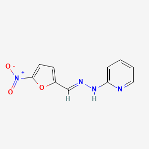 molecular formula C10H8N4O3 B3858022 N-[(E)-(5-nitrofuran-2-yl)methylideneamino]pyridin-2-amine 