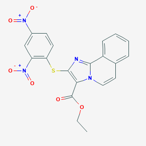 molecular formula C20H14N4O6S B385804 ethyl 2-({2,4-bisnitrophenyl}sulfanyl)imidazo[2,1-a]isoquinoline-3-carboxylate 
