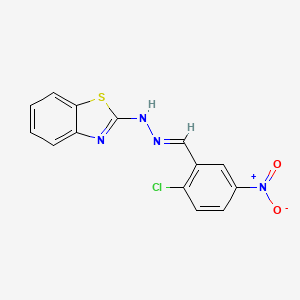 molecular formula C14H9ClN4O2S B3858050 N-[(E)-(2-chloro-5-nitrophenyl)methylideneamino]-1,3-benzothiazol-2-amine 