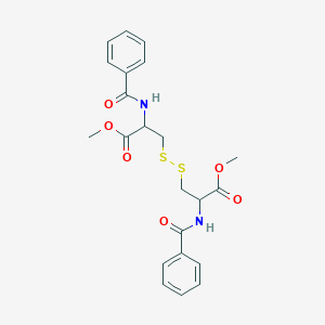 molecular formula C22H24N2O6S2 B3858129 Methyl 2-benzamido-3-[(2-benzamido-3-methoxy-3-oxopropyl)disulfanyl]propanoate 