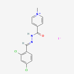 molecular formula C14H12Cl2IN3O B3858276 N-[(E)-(2,4-dichlorophenyl)methylideneamino]-1-methylpyridin-1-ium-4-carboxamide;iodide 