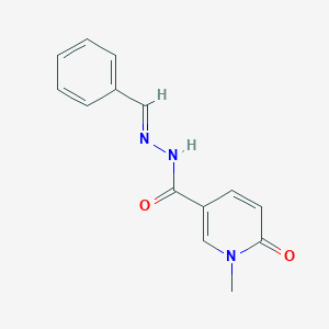 molecular formula C14H13N3O2 B3858355 N'-benzylidene-1-methyl-6-oxo-1,6-dihydro-3-pyridinecarbohydrazide 