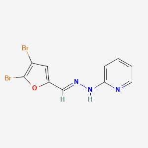 molecular formula C10H7Br2N3O B3858423 N-[(E)-(4,5-dibromofuran-2-yl)methylideneamino]pyridin-2-amine 