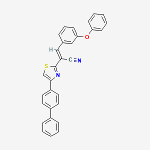 2-[4-(4-biphenylyl)-1,3-thiazol-2-yl]-3-(3-phenoxyphenyl)acrylonitrile