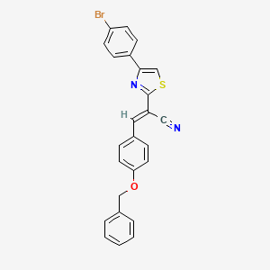 3-[4-(benzyloxy)phenyl]-2-[4-(4-bromophenyl)-1,3-thiazol-2-yl]acrylonitrile