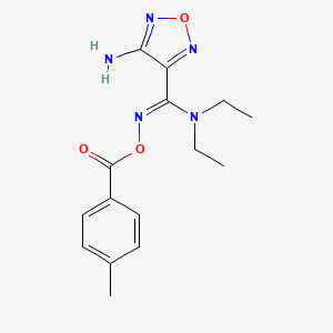 4-amino-N,N-diethyl-N'-[(4-methylbenzoyl)oxy]-1,2,5-oxadiazole-3-carboximidamide