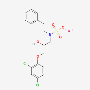 molecular formula C17H18Cl2KNO5S B3858552 potassium;N-[3-(2,4-dichlorophenoxy)-2-hydroxypropyl]-N-(2-phenylethyl)sulfamate 