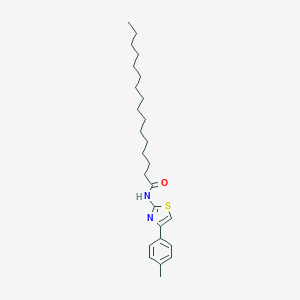 molecular formula C26H40N2OS B385863 N-[4-(4-methylphenyl)-1,3-thiazol-2-yl]hexadecanamide 