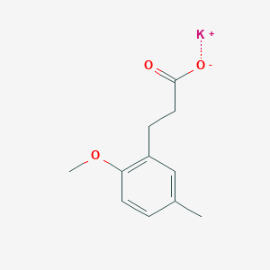 molecular formula C11H13KO3 B3858696 Potassium;3-(2-methoxy-5-methylphenyl)propanoate 