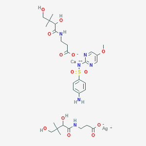 molecular formula C29H43AgCaN6O13S B038587 Cicatrol CAS No. 123774-77-6
